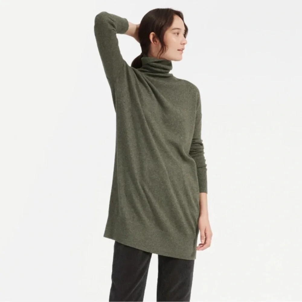 Everlane Olive Knit Turtleneck